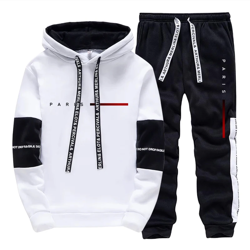 Men's Set Paris Fashion Hoodie - Mens Fashion Suits reseña y precio