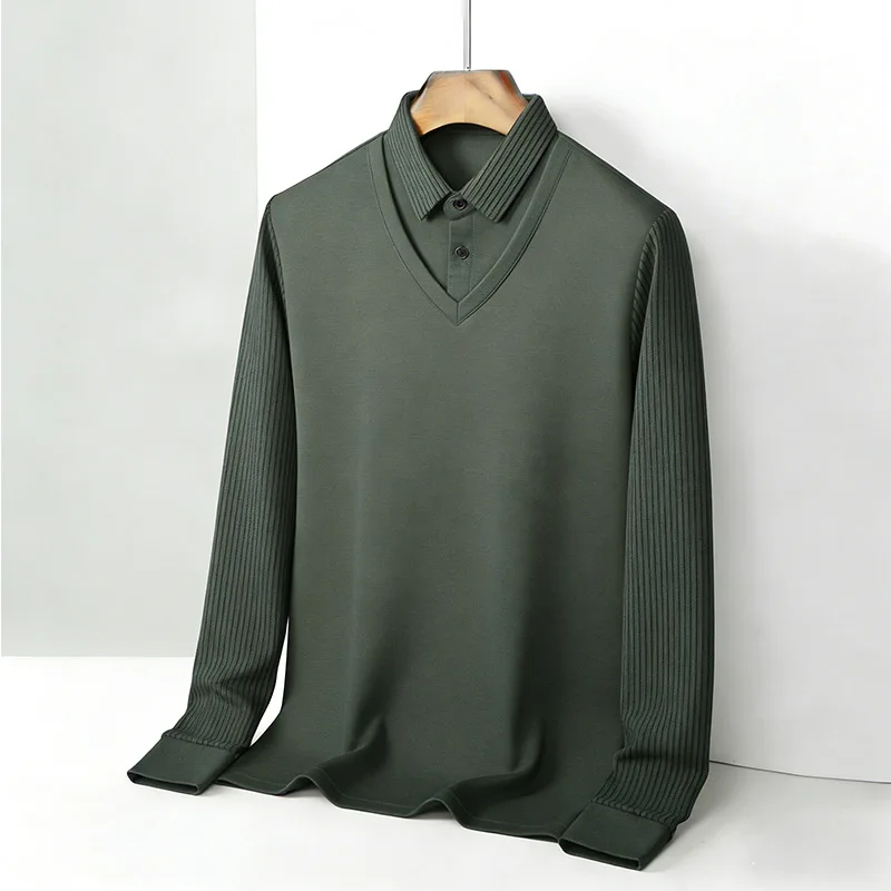 Men's Fake Two Piece Shirt Col - Mens Fashion Top reseña y precio