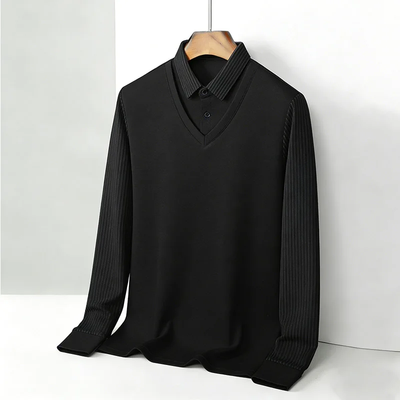 Men's Fake Two Piece Shirt Col - Mens Fashion Top reseña y precio
