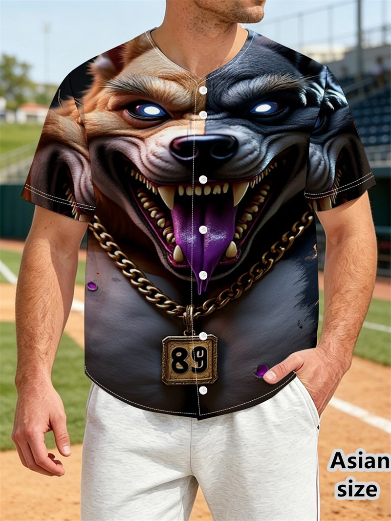 Funny Pet Dogs Printed Basebal - Mens Fashion Baseball Jersey reseña y precio