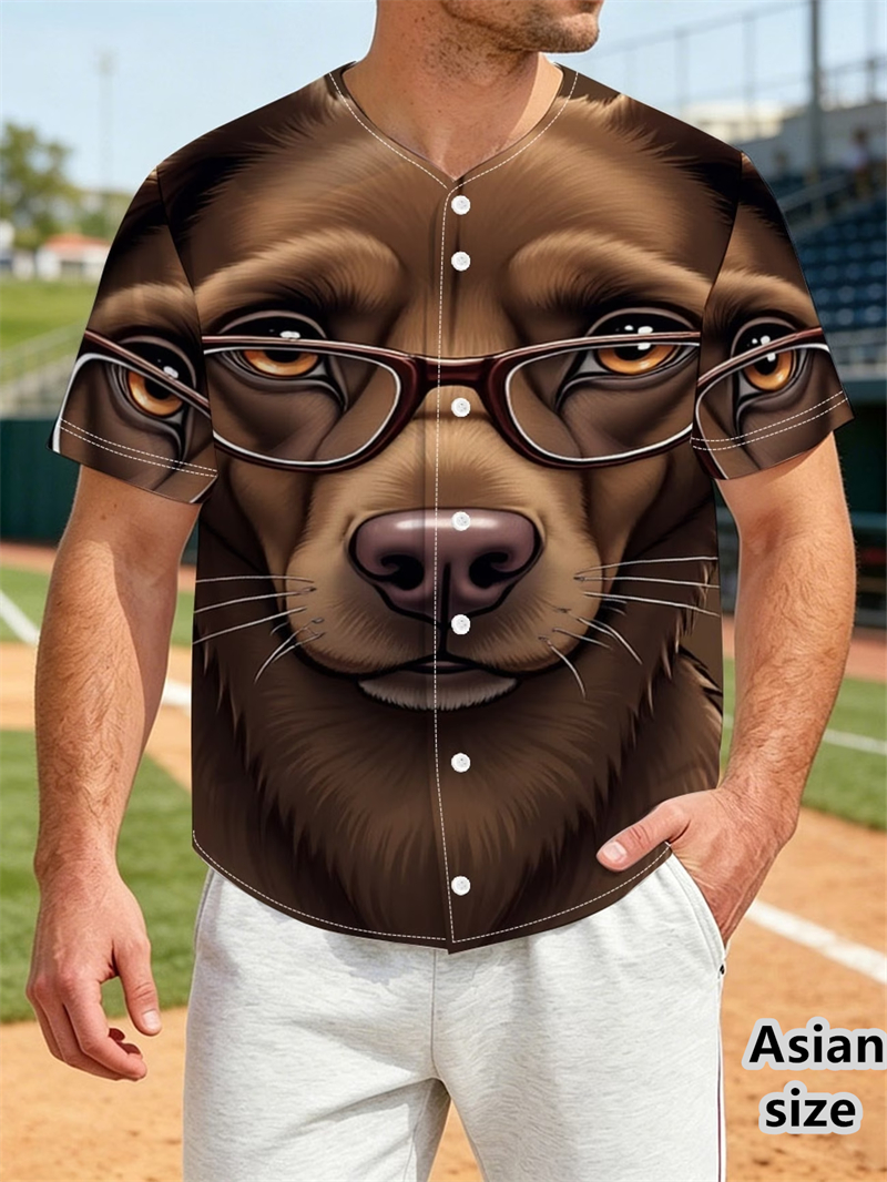 Funny Pet Dogs Printed Basebal - Mens Fashion Baseball Jersey reseña y precio