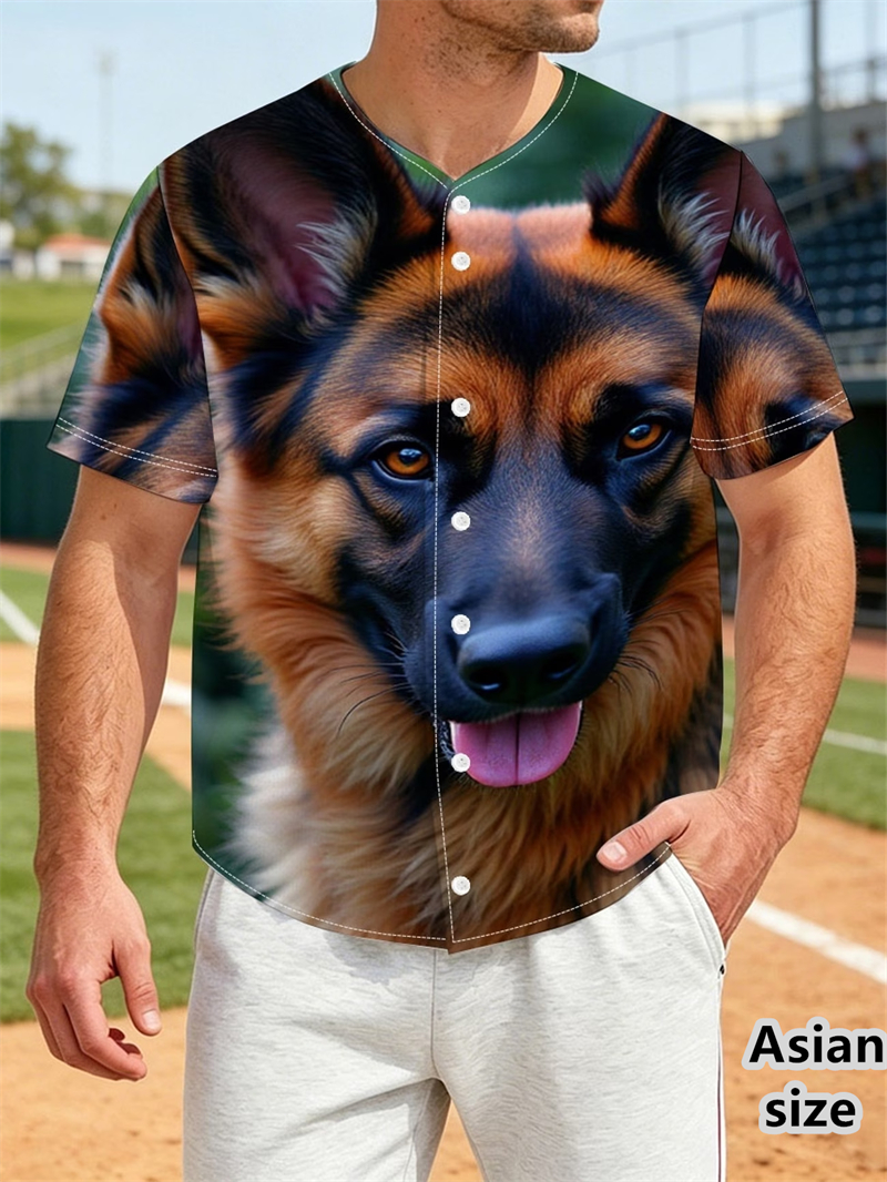 Funny Pet Dogs Printed Basebal - Mens Fashion Baseball Jersey reseña y precio