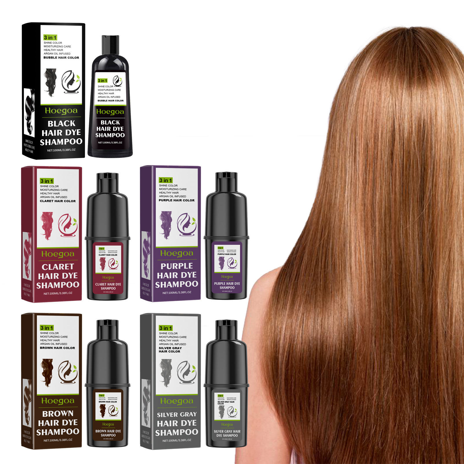 3 In 1 Hair Coloring Shampoo N - Men Fashion Hair Style reseña y precio