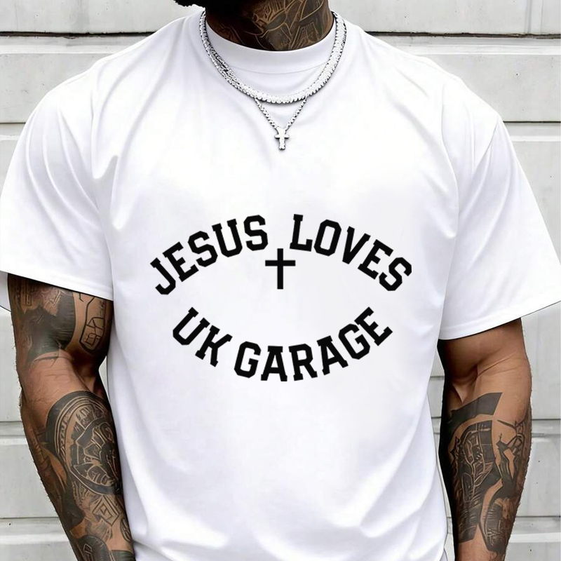 Jesus Loves UK Garage SloganBl - Men'S Fashion Uk 2026 reseña y precio